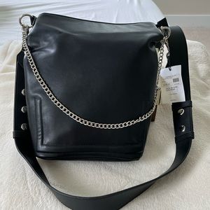 Great holiday gift! Vegan leather black hobo bag. Perfect for fall/winter bag.